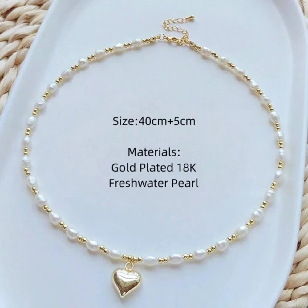 18K Gold Plated and Cultured Pearl Necklace - Picture 4 of 4